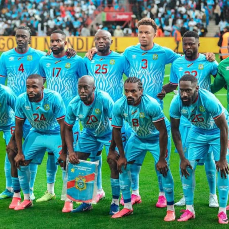 Les Léopards avant le match contre le Danemark, le 03 juin 2026, en Belgique.