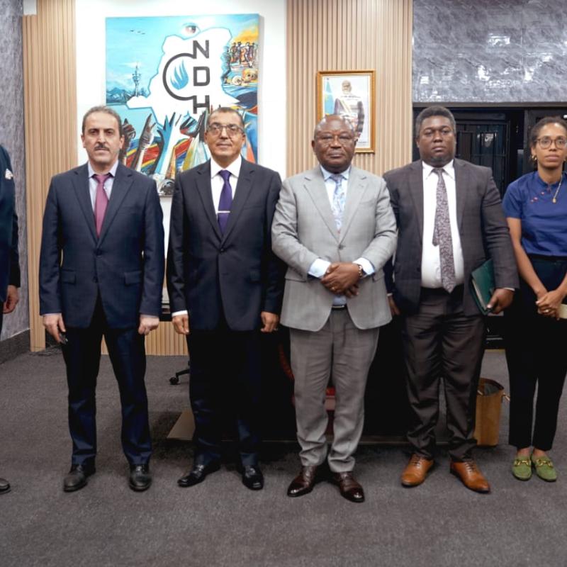 Le président de la CNDH-RDC, Paul Nsapu et les diplomates accrédités en RDC [photo d'illustration]