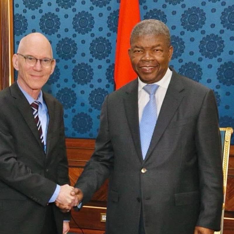 Le président angolais João Lourenço et le chef de la MONUSCO James Swan [photo d'illustration]