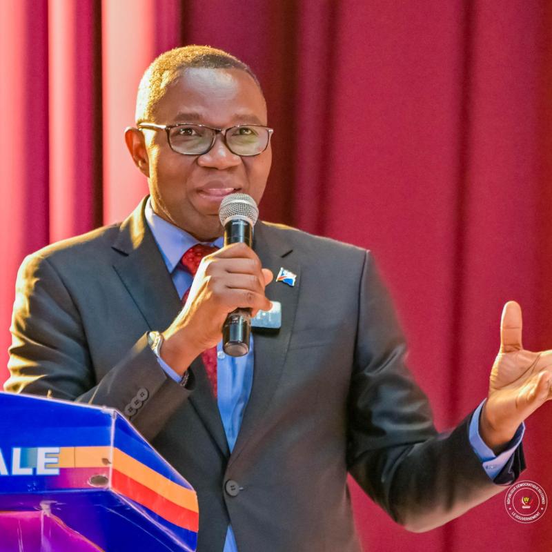Le ministre du Commerce extérieur,  Julien Paluku Kahongya, lors d’une intervention à l’Assemblée nationale [photo d'illustration]