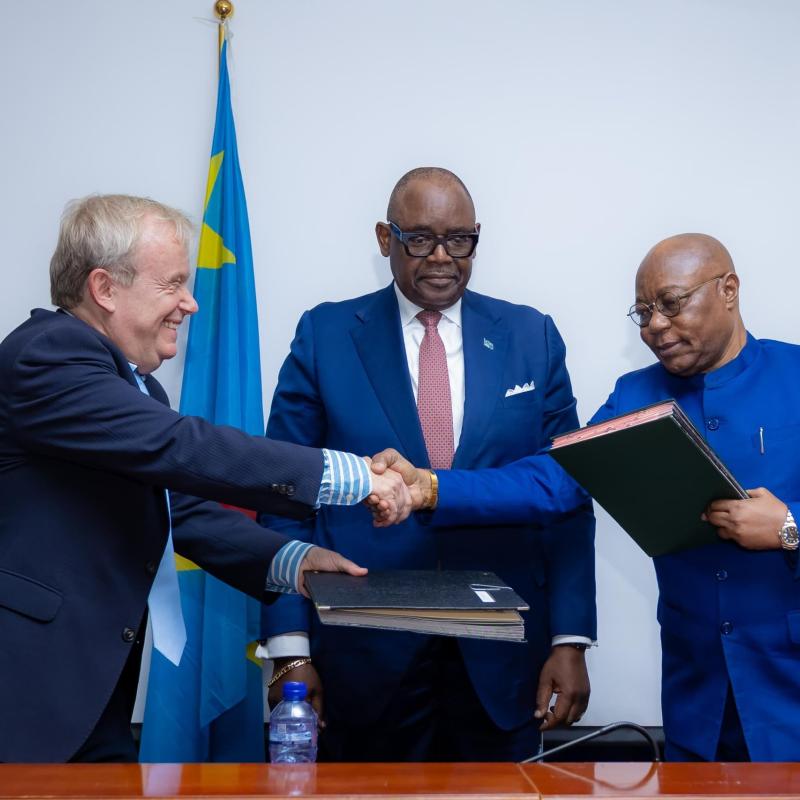 La cérémonie de signature, présidée par le ministre des Mines, Louis Watum Kabamba [Photo d'illustration ]