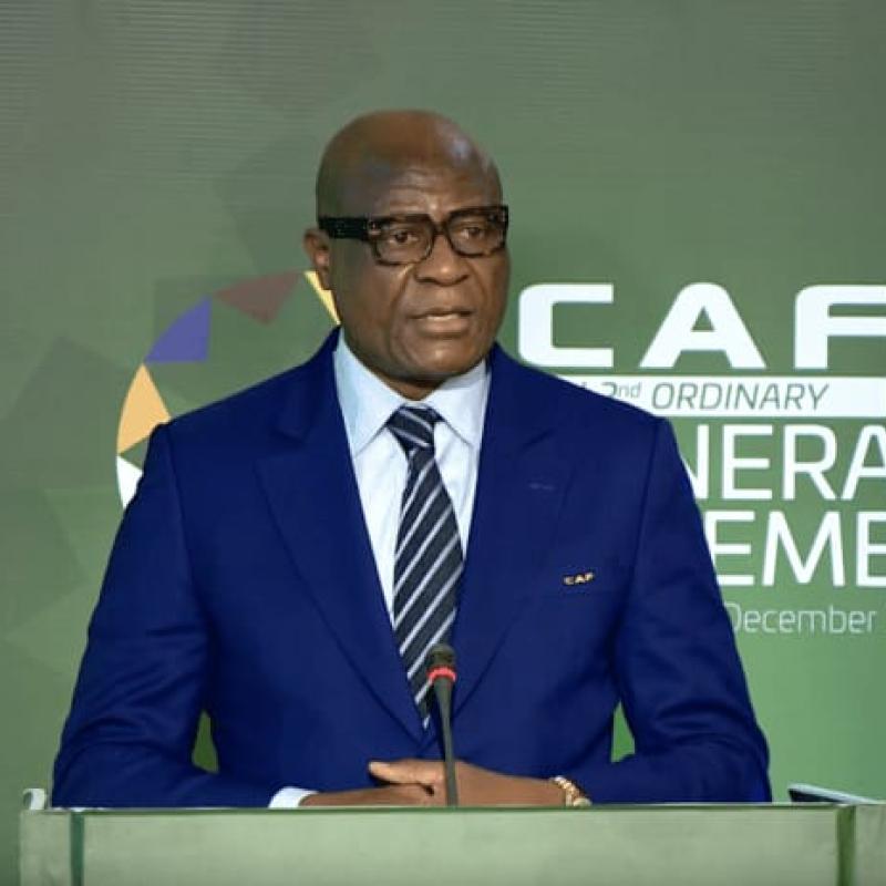 L'ancien président de la FECOFA, Constant OMARI SELEMANI lors d'une assemblée générale ordinaire de la CAF [photo d'illustration]