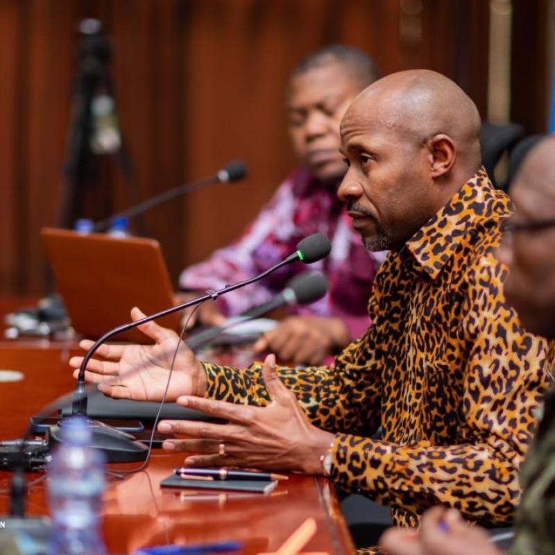 Le ministre de la Communication et Médias, Patrick Muyaya Katembwe