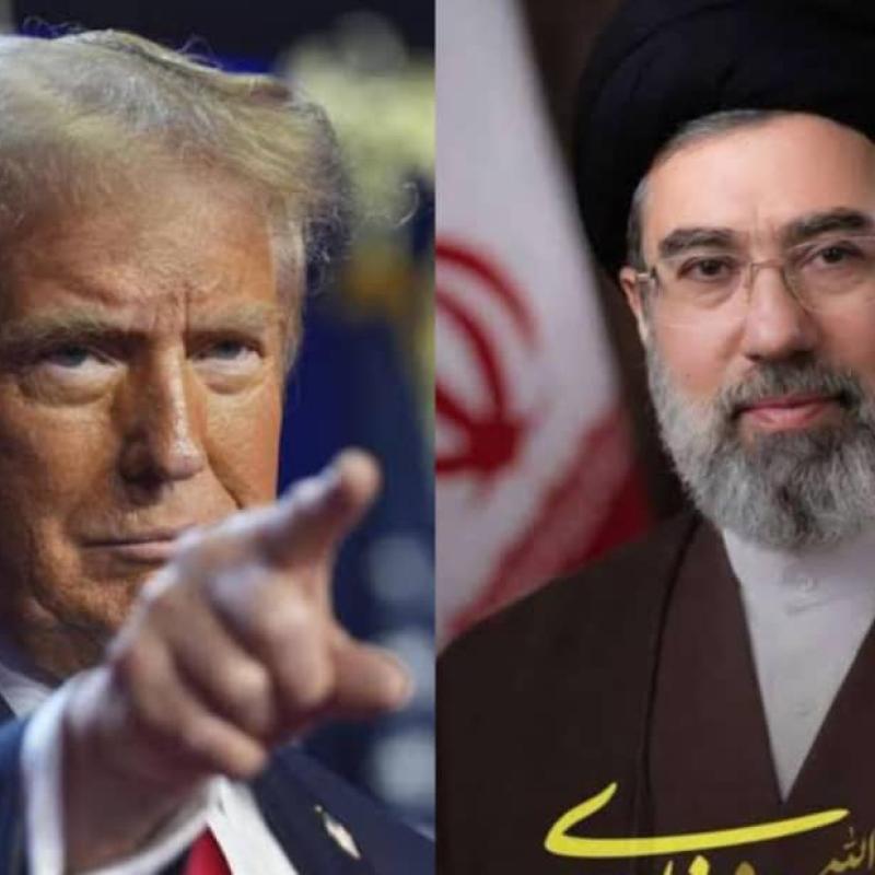 Le président américain Donald Trump et le guide iranien Mojtaba Khamenei [photo d'illustration]