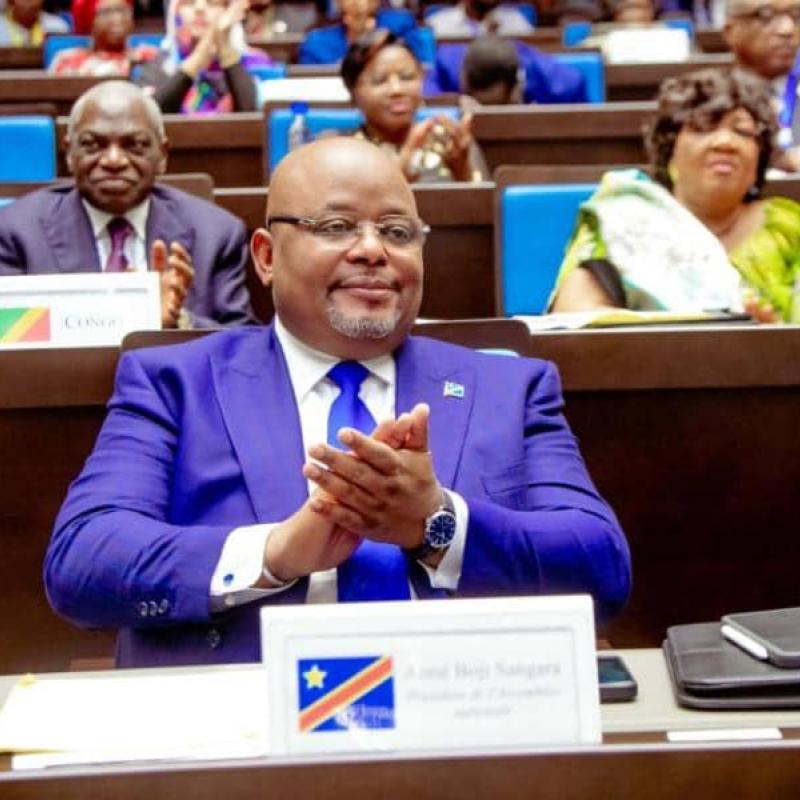 Aimé Boji Sangara,  président de l’Assemblée nationale en RDC