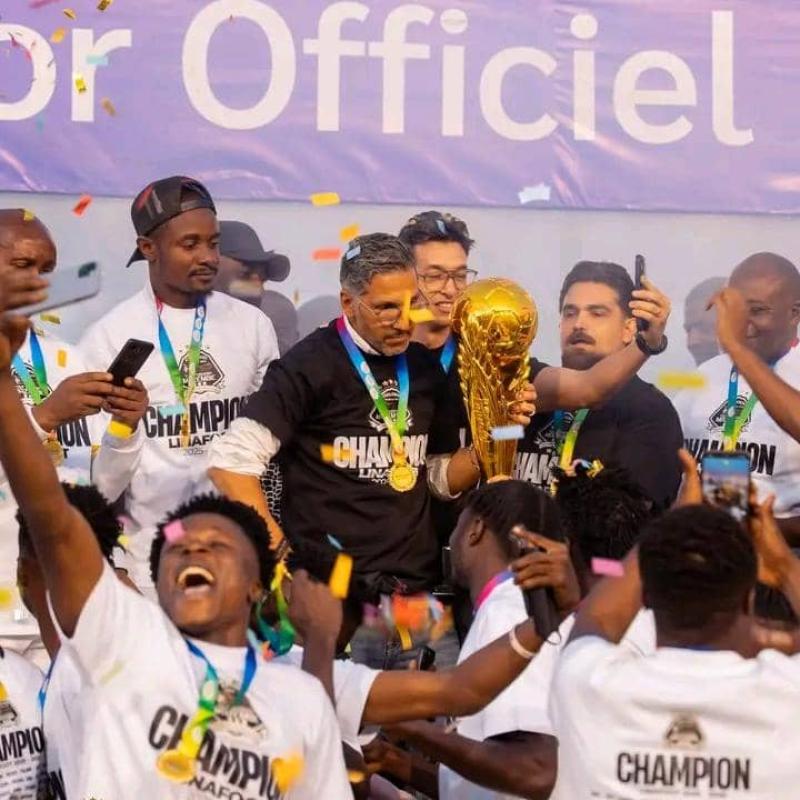 Les sociétaires du TP Mazembe en pleine célébration de la 31è édition.