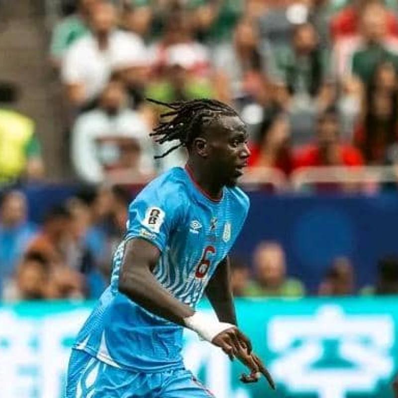 Ngal'ayel Mukau lors du RDC-Portugal au Mondial 2026.
