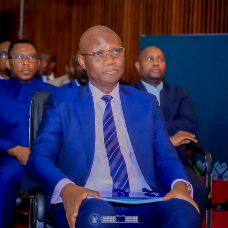 Le ministre de la santé Roger Kamba à l'hémicycle de la Chambre basse du parlement, mercredi 15 juillet 2026
