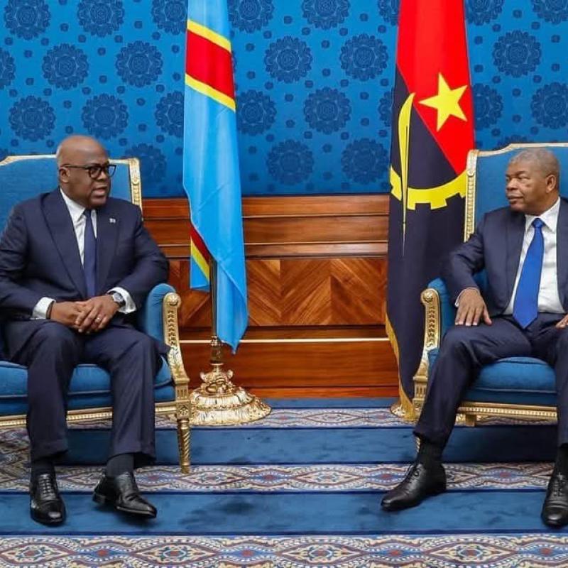 Le Président Félix Tshisekedi et son homologue angolais, João Lourenço [photo d'illustration]