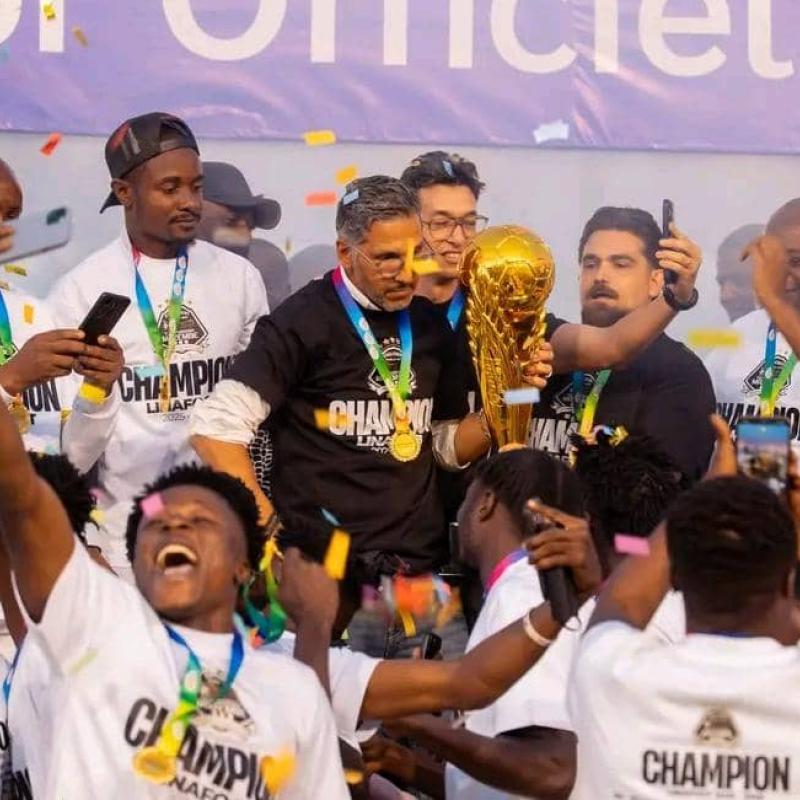 Le staff technique et les joueurs du TP Mazembe lors de la célébration de la 31è édition. [Photo d'illustration]