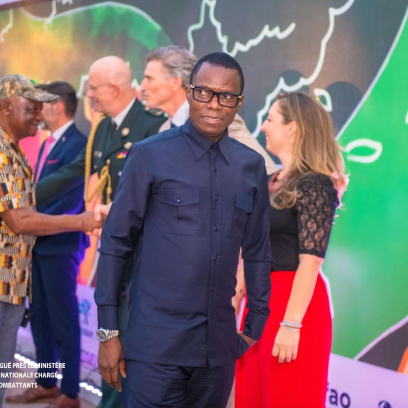 Le ministre délégué Eliezer Ntambwe Mposhi lors de la fête nationale du Royaume de Belgique, mardi 21 juillet 2026