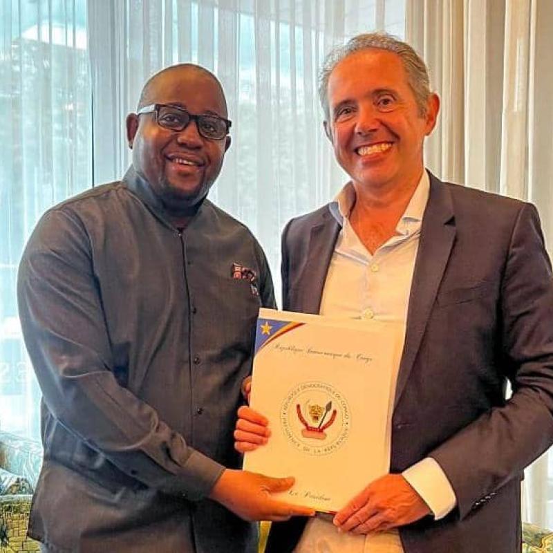 Le ministre Floribert Anzuluni remet un message du Président Félix Tshisekedi destiné aux autorités de l’Union européenne [photo d'illustration]