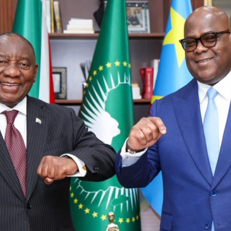 Cyril Ramaphosa et son homologue Félix Tshisekedi [photo d'illustration]