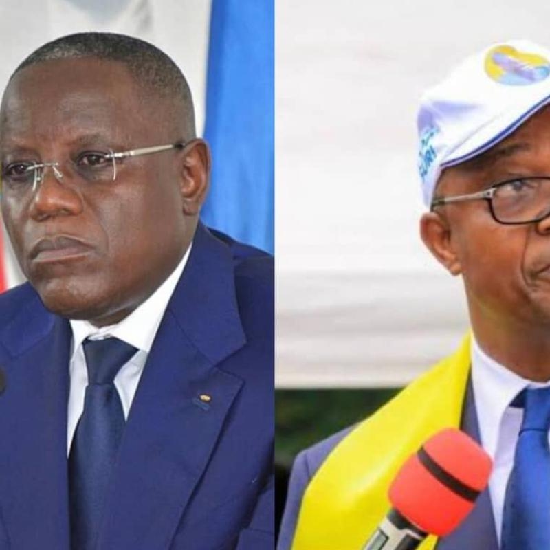 Aubin Minaku et Emmanuel Shadary, respectivement vice-président et secrétaire permanent du PPRD, parti cher à l’ancien président de la République Joseph Kabila.
