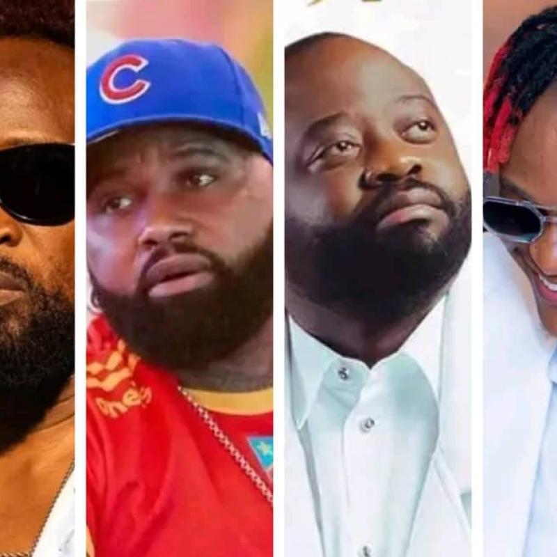 Werrason, Ferré Gola, Moïse Mbiye, et Innoss'b. [Photo d'illustration]