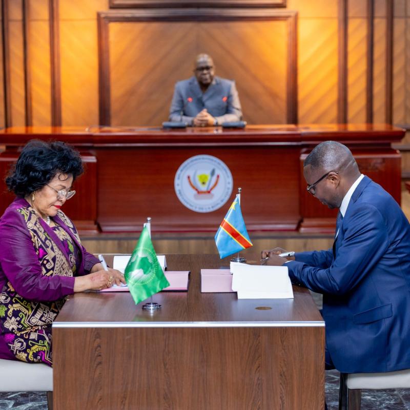Le chef del'État, Félix Tshisekedi, préside la signature de l’accord portant création du bureau-pays de l’AUDA-NEPAD à Kinshasa [photo d'illustration]