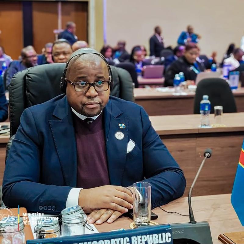 Le ministre de l’Intégration régionale,  Floribert Anzuluni,  représentant la RDC au Conseil ministériel de la SADC [photo d'illustration]
