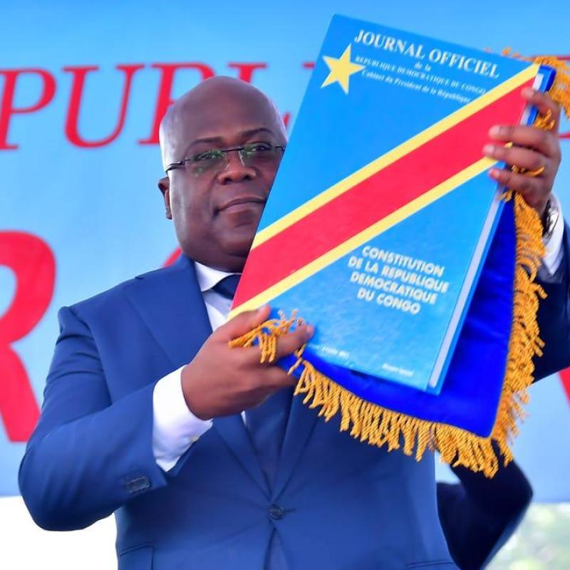 Le président de la RDC Félix-Antoine Tshisekedi Tshilombo lors de la prestation du serment [photo d'illustration]