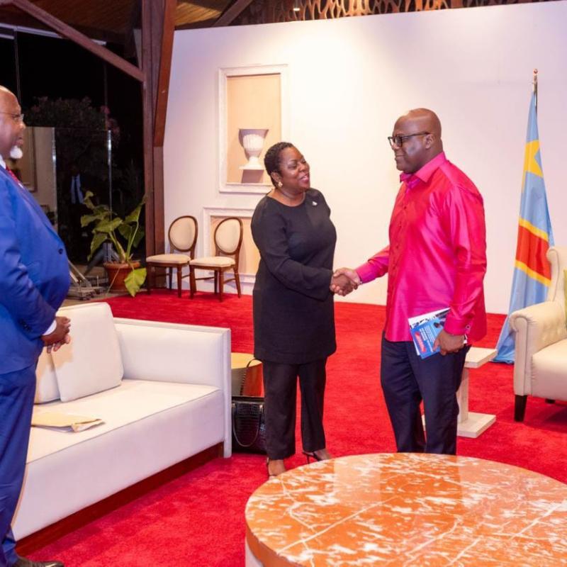 Le chef de l'État Félix Tshisekedi et la délégation du CEFOCK, mardi 04 août 2026, à Kinshasa