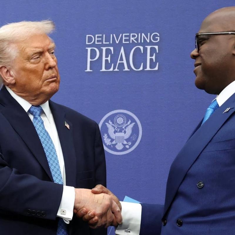 Donald Trump, Président des États-Unis, et Félix Tshisekedi, de la RDC [photo d'illustration]