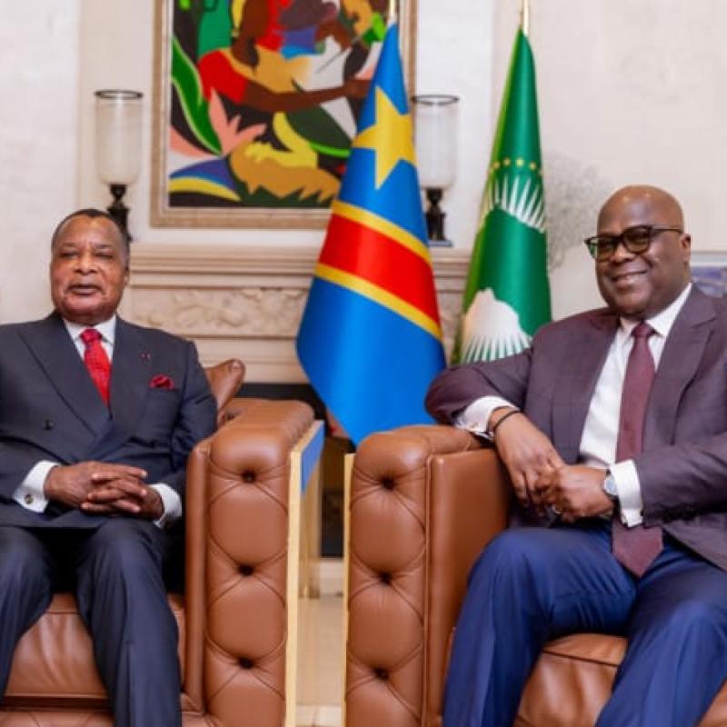Les présidents Félix-Antoine Tshisekedi et Denis Sassou N’Guesso [photo d'illustration]