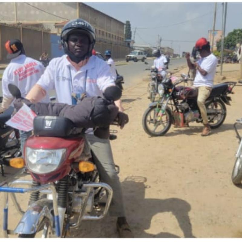 Les motards dans la sensibilisation à Bunia [photo d'illustration]