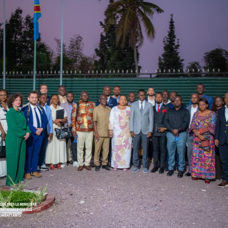 Le ministre délégué Eliezer Ntambwe et la délégation d'Interpeace, à Kinshasa [photo d'illustration]