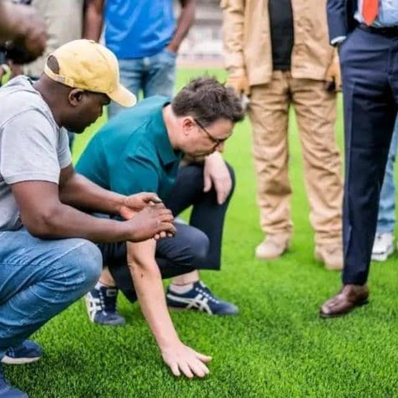 L'expert français Anthony Apparailly lors de sa visite au Stade des Martyrs de Kinshasa. [Photo d'illustration]