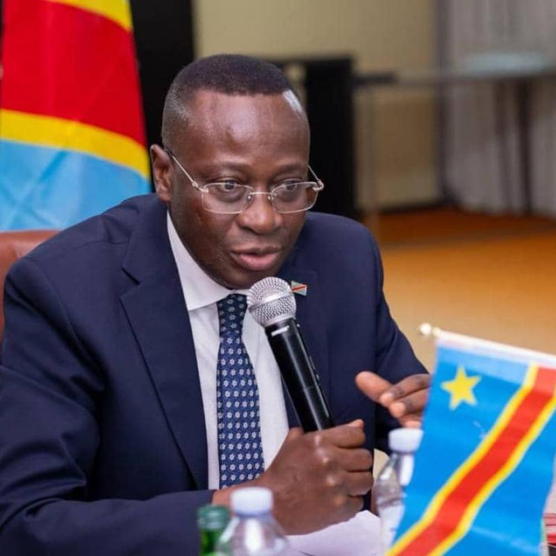 Daniel Mukoko Samba, ministre d'État, ministre chargé de l'économie nationale