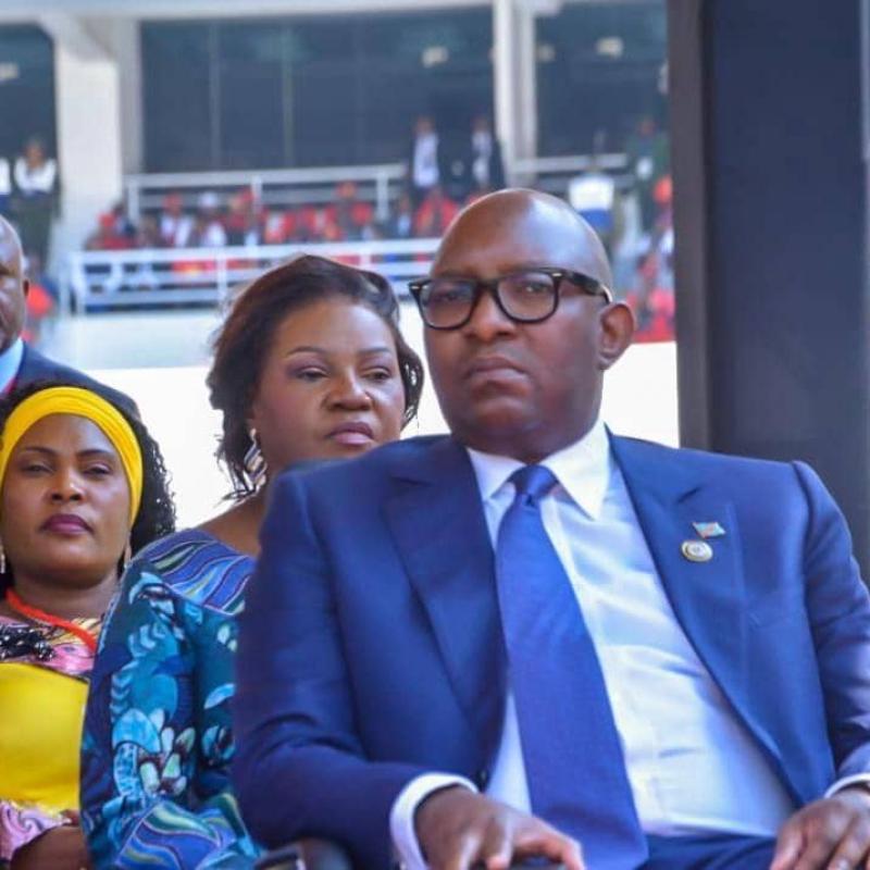 Jean-Michel Sama Lukonde lors de la cérémonie d'investiture du président zambien à Lusaka.