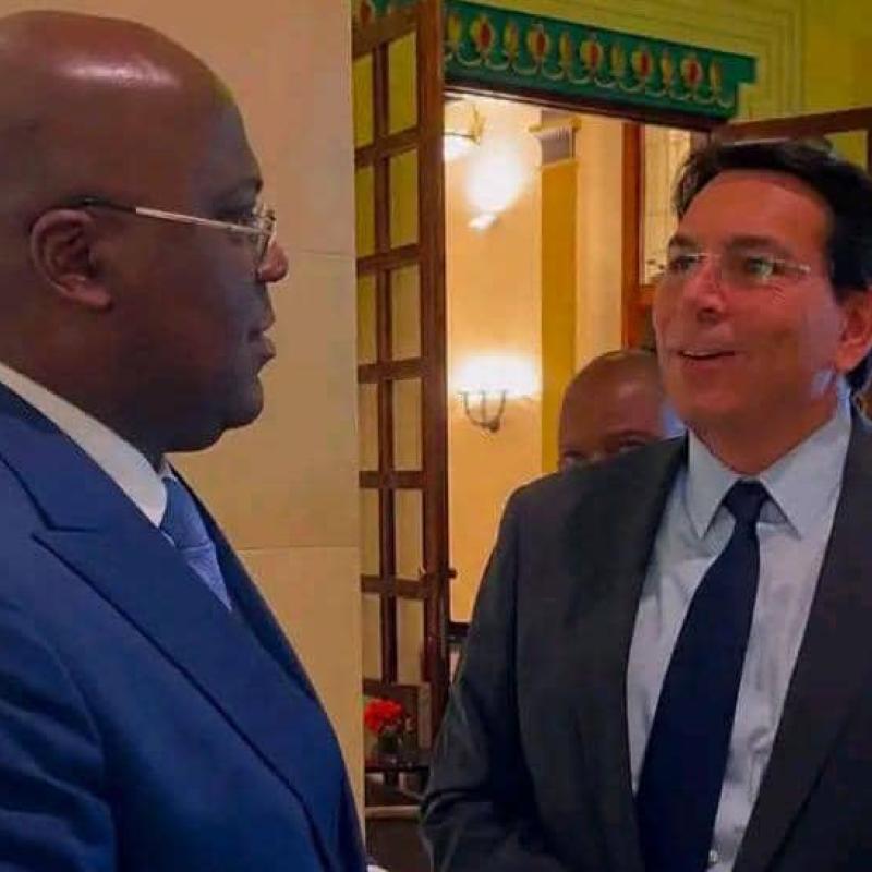 Félix-Antoine Tshisekedi Tshilombo, président de la RDC, et Danny Danon, ambassadeur d'Israël  auprès de l'ONU [photo d'illustration]