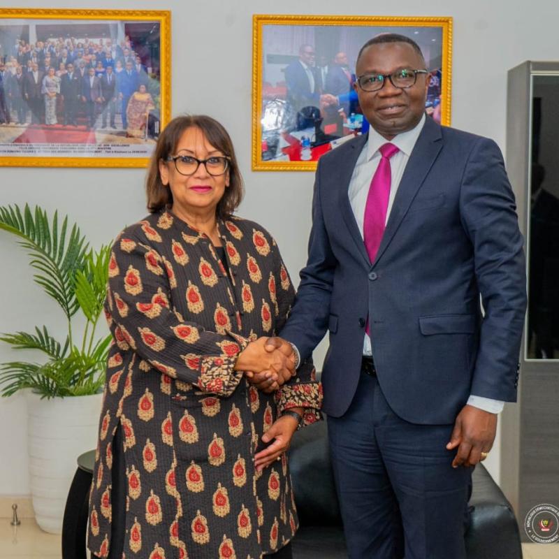 Le ministre du Commerce extérieur Julien Paluku Kahongya et Sandip Verma, responsable du Consortium de Partenariat Commercial du Royaume-Uni [photo d'illustration]