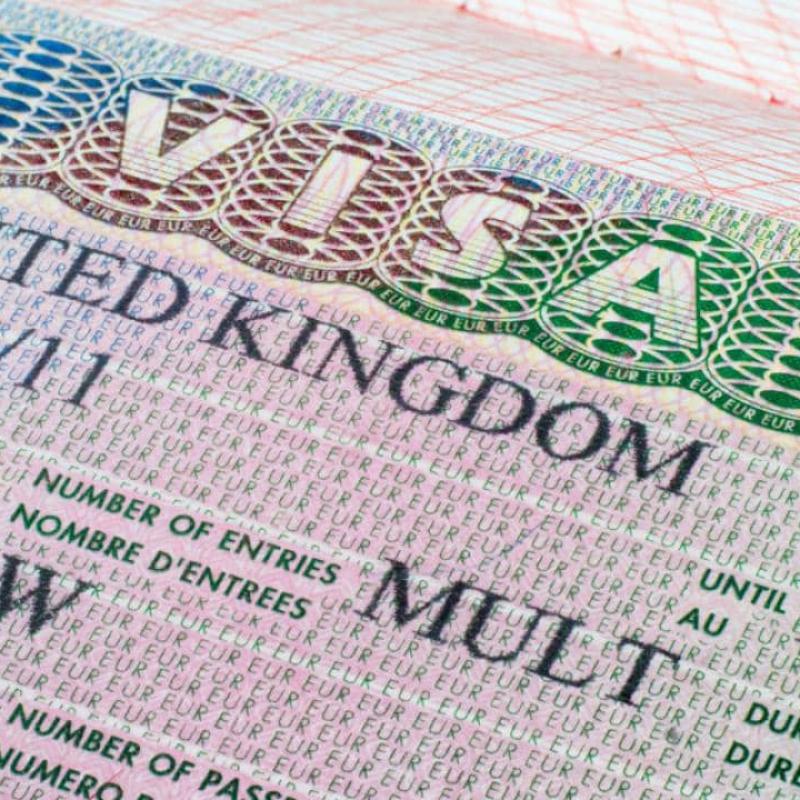 Un visa du Royaume-Uni [photo d'illustration]
