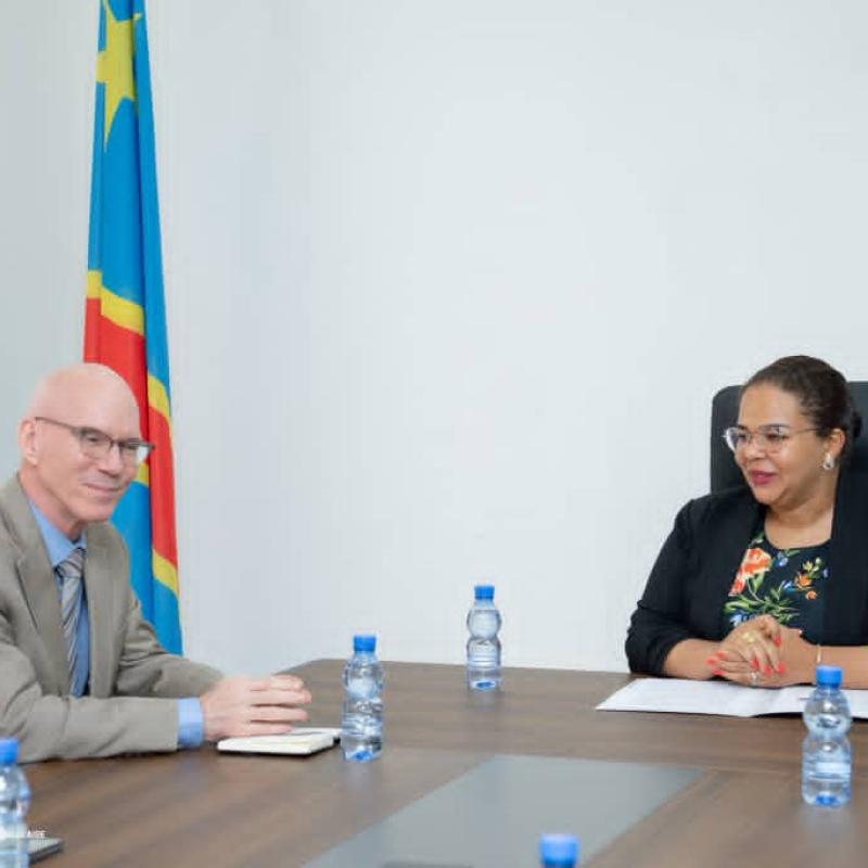 James Swan, chef de la MONUSCO, reçu par Thérèse Kayikwamba,  ministre des Affaires étrangères en RDC