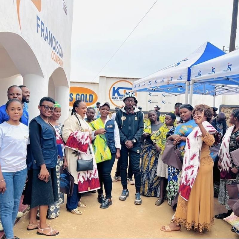 Des membres de la Francisca Company, en marge de la commémoration de la Journée internationale de la paix, à Butembo