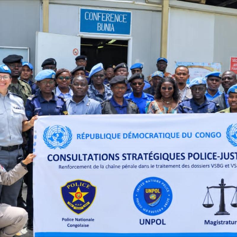 Les représentants de la MONUSCO, de la PNC et la justice après les consultations à beni et bunia