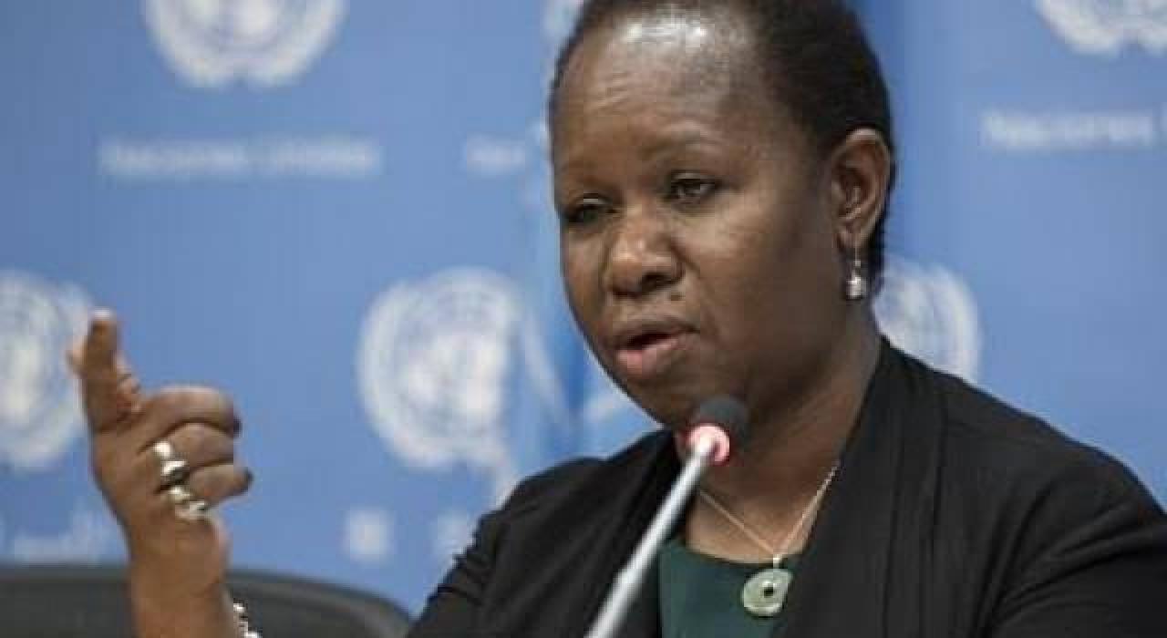 Bintou Keita lors du point de presse hebdomadaire de la Monusco à Kinshasa 