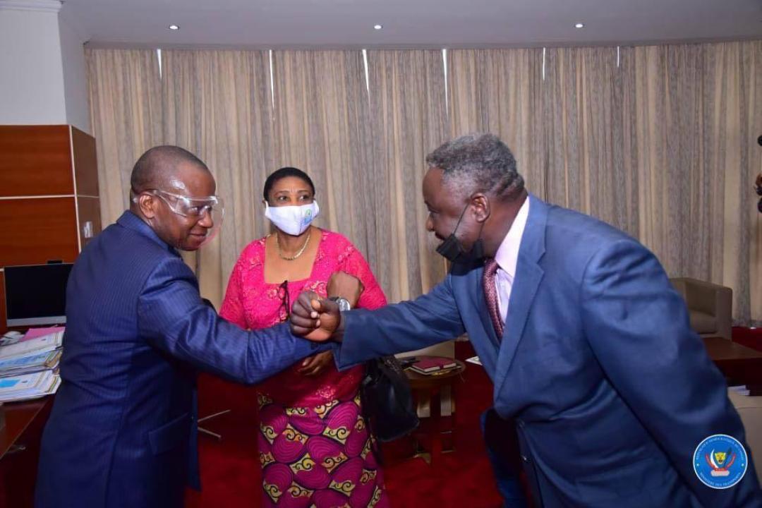 Chérubin Okende et le représentant de la CEEAC 