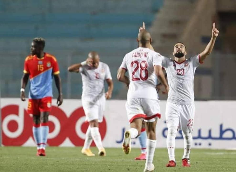 Chris Mavinga en pleine livraison sportive au stade Rades de Tunis