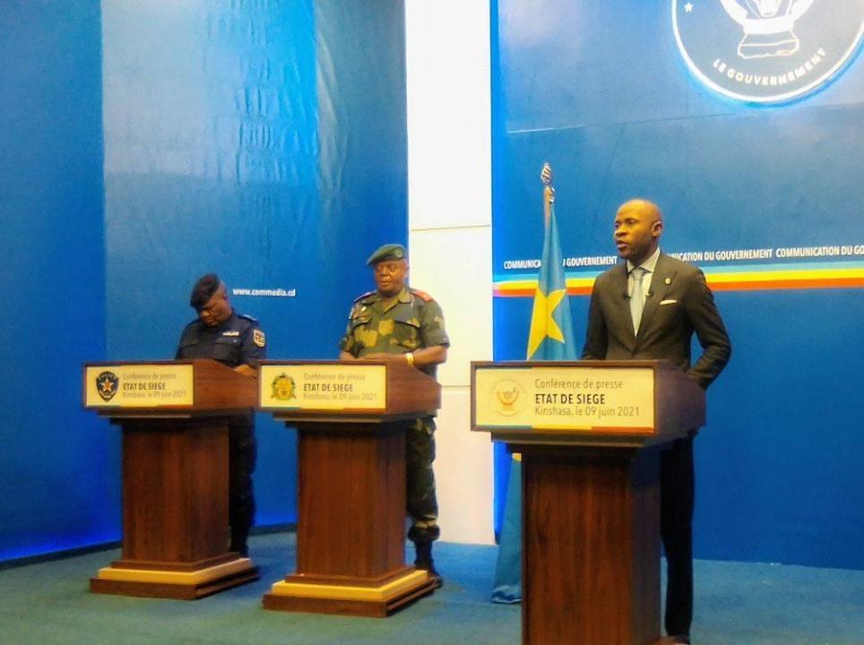 Muyaya en point de presse FARC et PNC