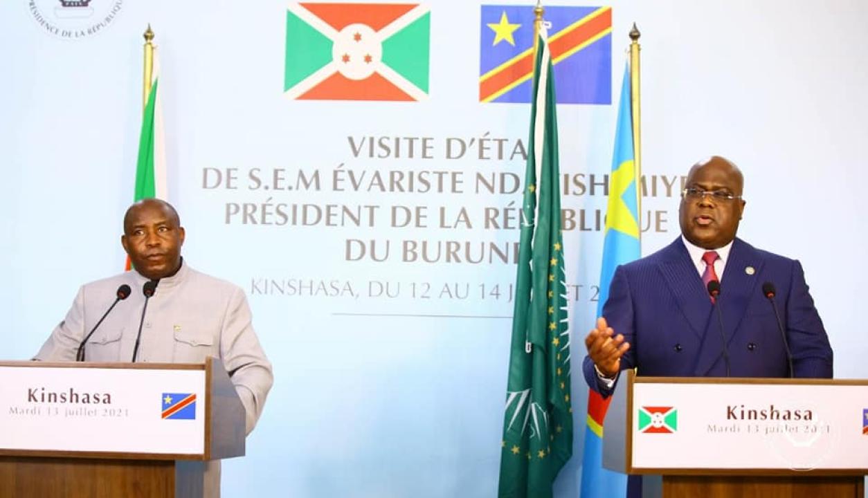 Félix Tshisekedi et Evariste Ndayishimiye Point de presse