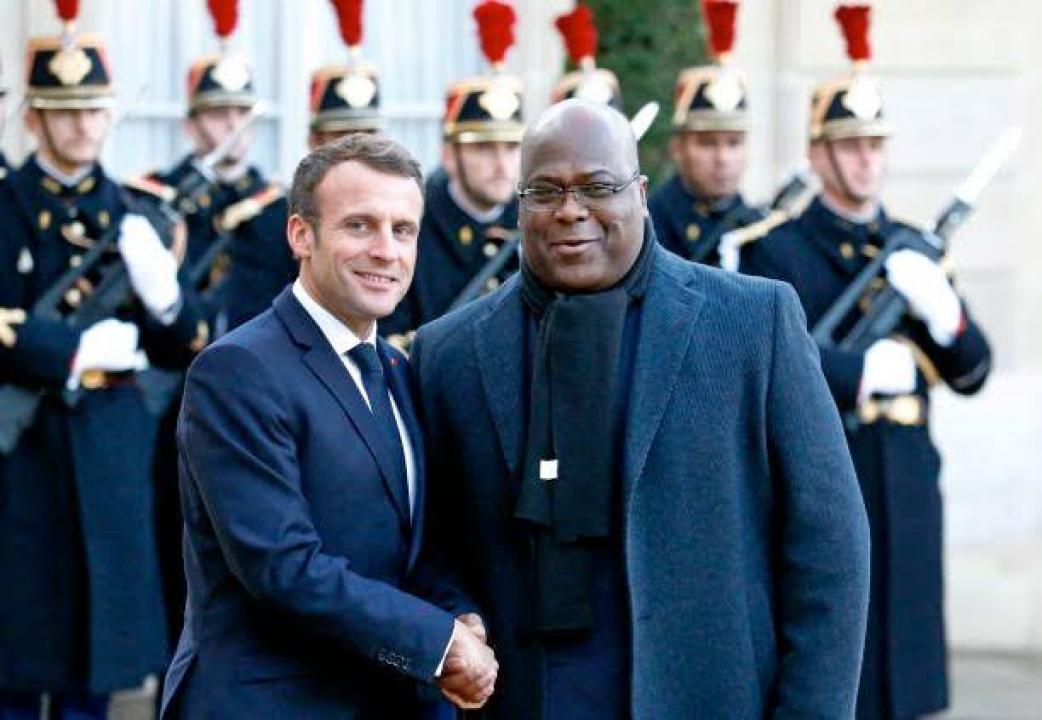 Félix Tshisekedi et Macron à Paris