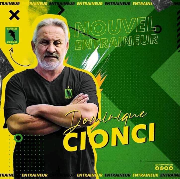 Dominique Cionci, le nouvel entraîneur de l'AS V.Club