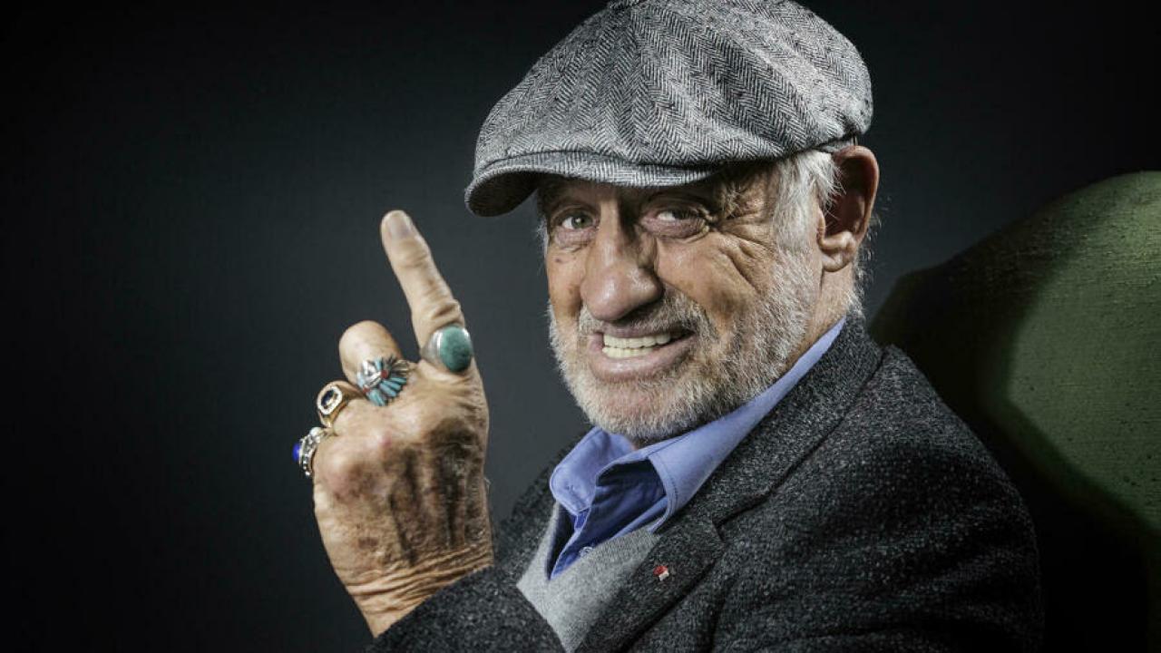 Jean-Paul Belmondo, acteur et producteur de cinéma français lors d'une expositions à Paris [ photo d'archives]
