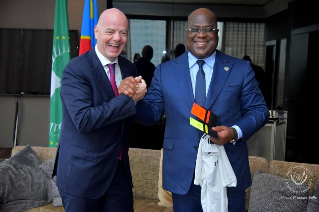 Félix Tshisekedi et Gianni Infantino à New-York
