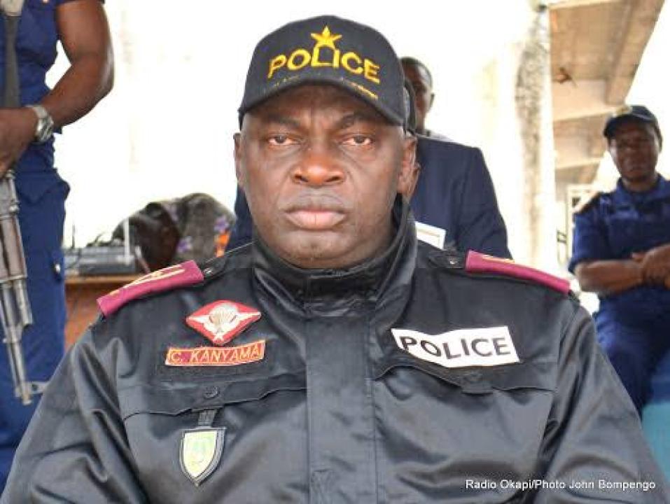 L'ancien commissaire provincial de la Police nationale congolaise, ville de Kinshasa, le général Célestin Kanyama, lors d’une parade l [photo d'archives]
