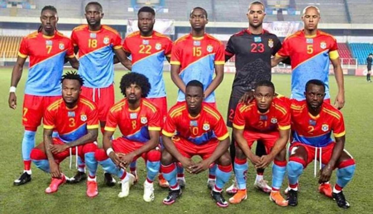 Les léopards de la RDC ay Kinshasa lors du match des éliminatoires de la CAN 2022 face aux palancas negras d'Angola.