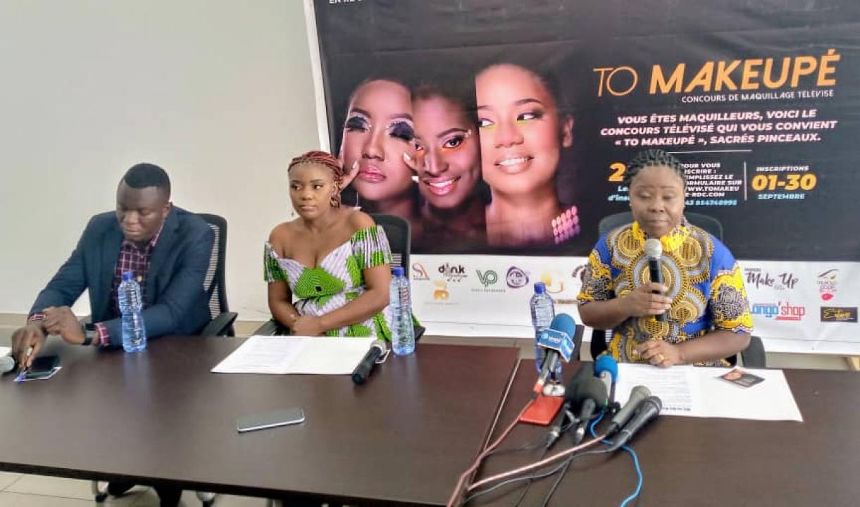 Conférence de presse tenue par l'agence Exkluziva Communication pour le lancement du premier concours de maquillage