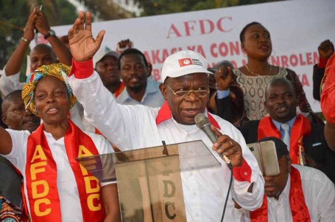 Modeste Bahati Lukwebo et les membres de L'AFDC-A au cours d'une matinée politique [ photo d'illustration]