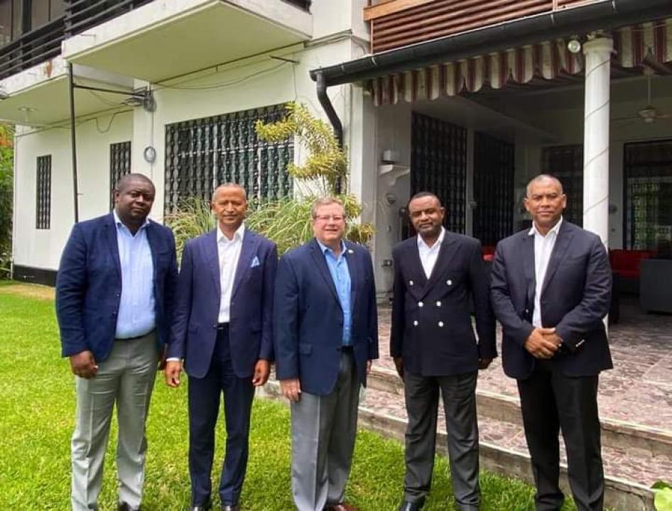 L'équipe de Ensemble pour la République conduite par Moïse Katumbi chez Mike Hammer, ambassadeur américain à Kinshasa